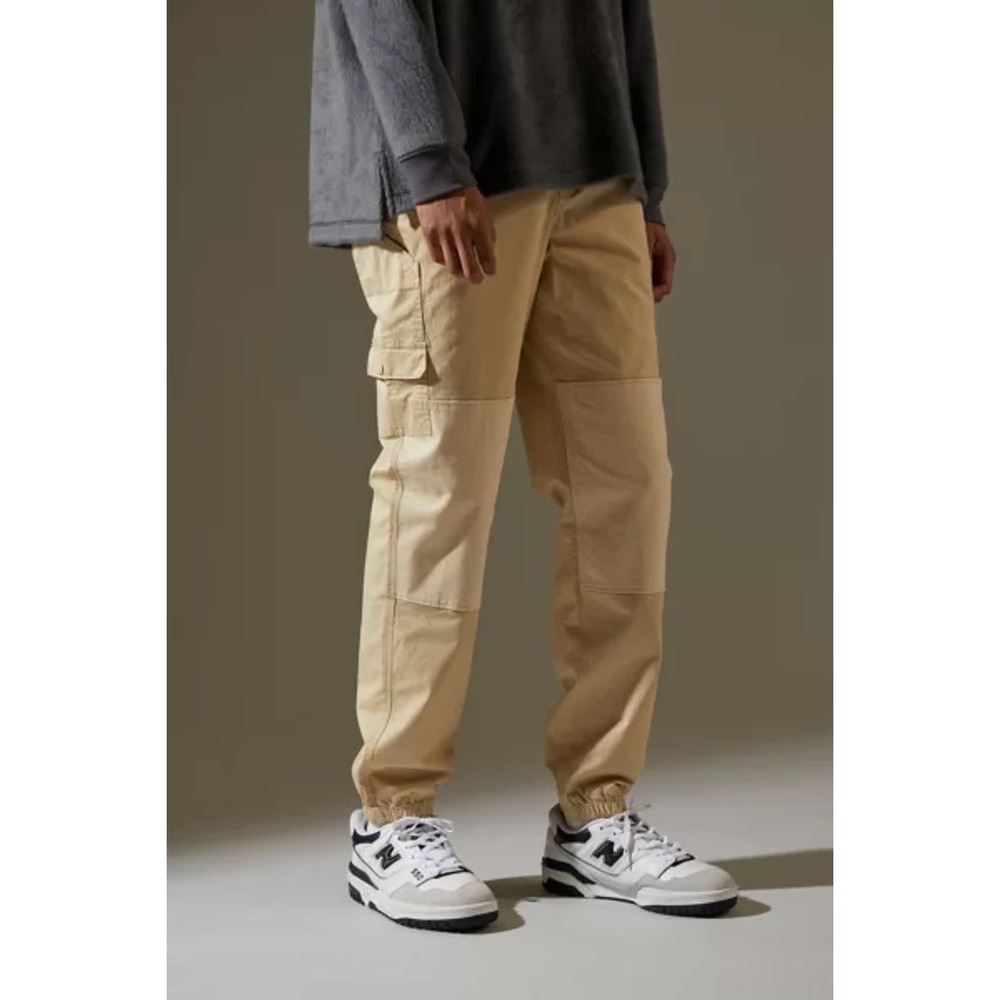 Urban Outfitters Standard Cloth Mens Technical Cargo Carpenter Pants Khaki - Picture 4 of 9
